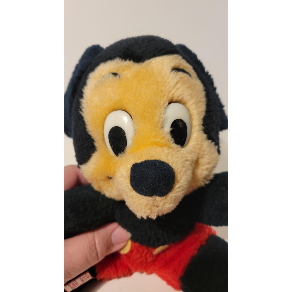 Vintage 80s Mickey Mouse 9" Disney Plush R Dakin Ground NutShell Stuffed Clean - Picture 6 of 7
